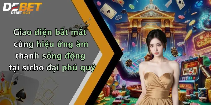 Giao diện bắt mắt cùng hiệu ứng âm thanh sống động tại sicbo đại phú quý